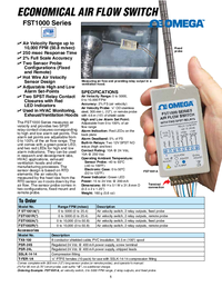 Thumbnail of document Data Sheet - FST1001A Economical Air flow Switch w/ High/Lo Alarms